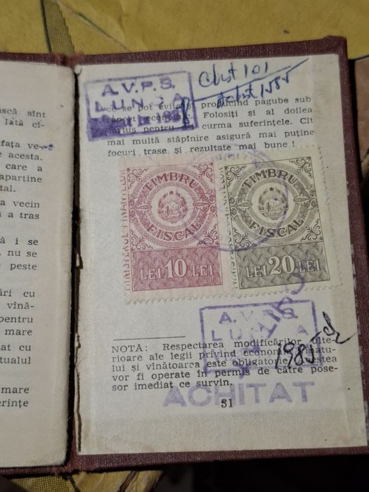 Timbre fiscale vechi