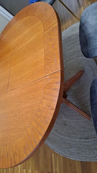 Маса ДЪБ масив разтегателена 1,20 на 90 см ширина