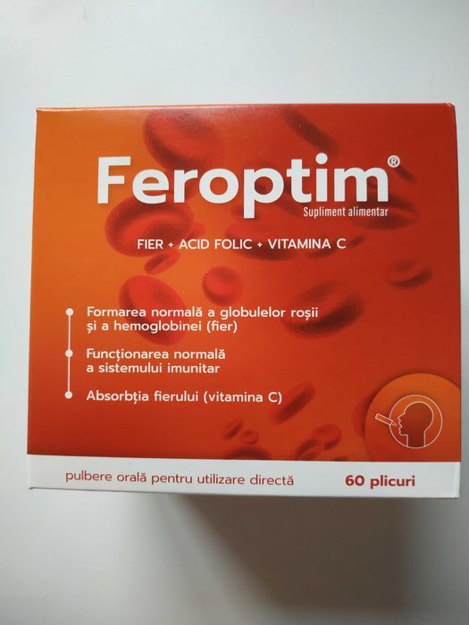 Feroptim, 60 plicuri, Zdrovit supliment alimentar