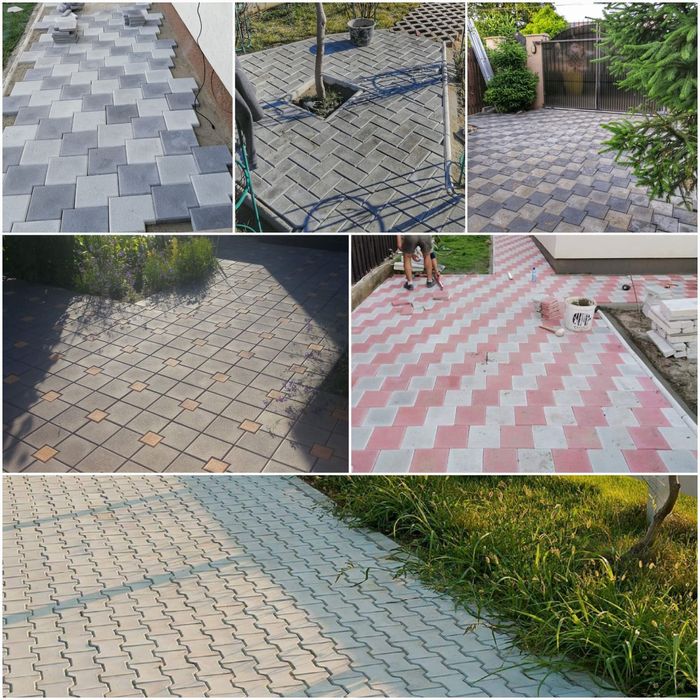 Pavaje 3D pentru curte Oferim montaj pavele transport borduri rigole