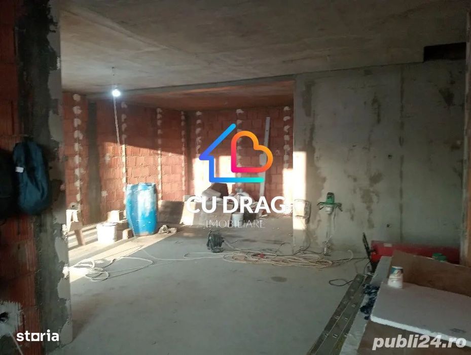 Casă pe un singur nivel, 3 dormitoare, living open-space, 2 băi, pod m