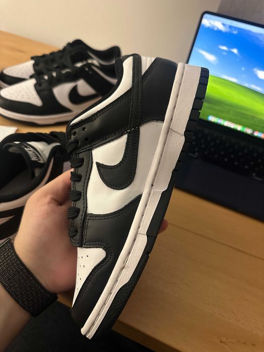 Adidasi Nike Dunk Low Black White Panda - 38.5, 39