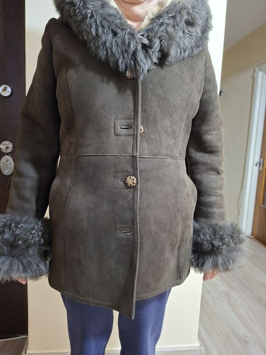 Cojoc  cu gluga din blană naturala