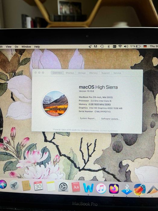 Apple Macbook Pro 13,3-inch i5 4gb procesor Intel Core I5