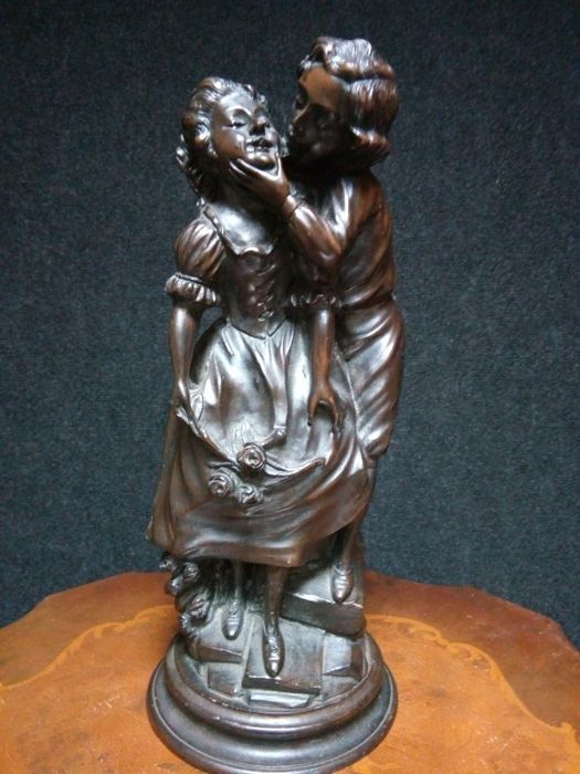 Superb grup statuar  impozant stare excepțională,39 c