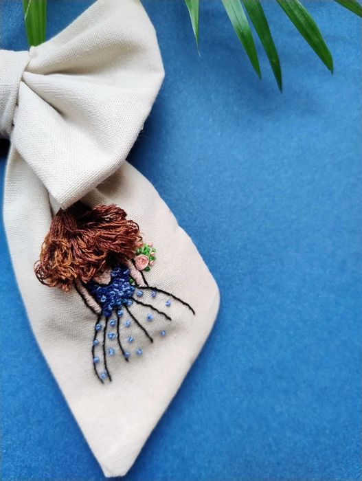 Подарък за шаферка панделка за коса