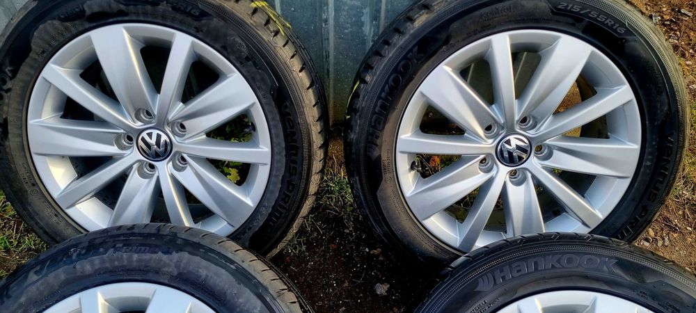 jante originale vw passat, vw sharan, vw touran, vw golf cu anvelope 215/55/16