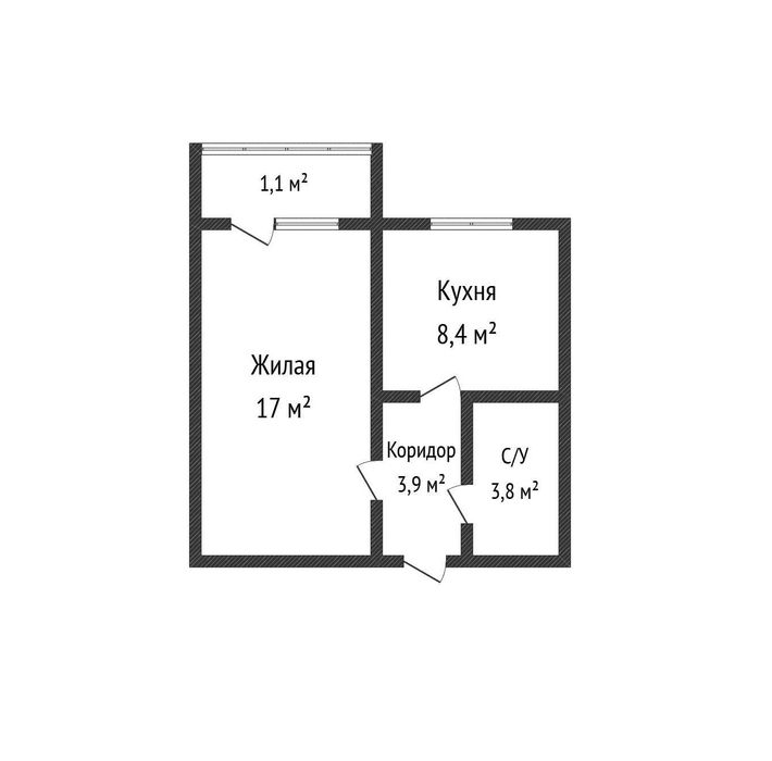 1 комнатная в 7 мкр.