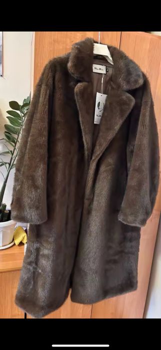 Палто шуба яке тип ZARA от изкуствен косъм норка S-L размер