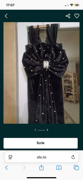 Rochie de ocazie catifea cu pietre