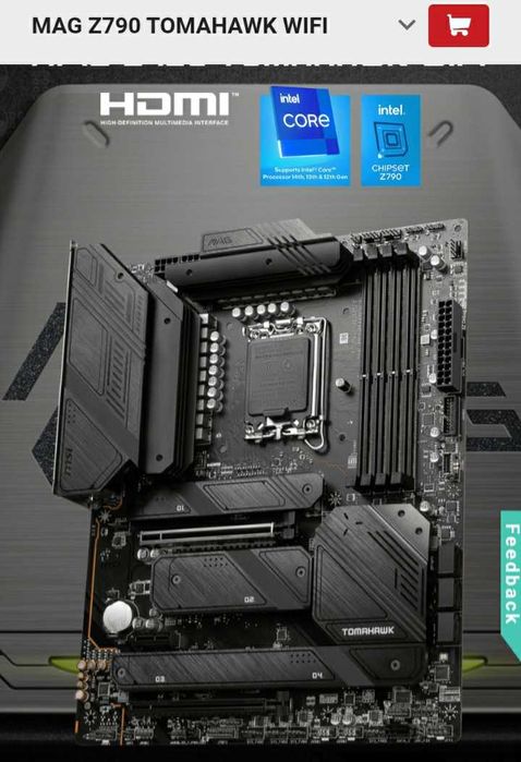 Vand placă bază Z790 Msi Tomahawk d5