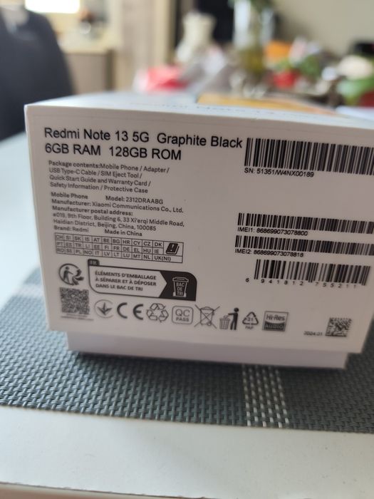 Redmi Note13 5g 128/8g