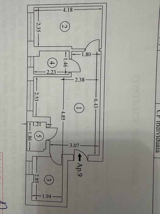 Închiriez apartament 2 cam, P-ta Victoriei, bloc din 2013