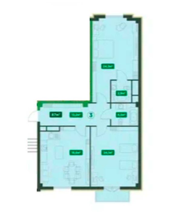 (Добрый) PARKENT GARDENS, 90 м², 3/3/8, Комфортная и тихая жизнь