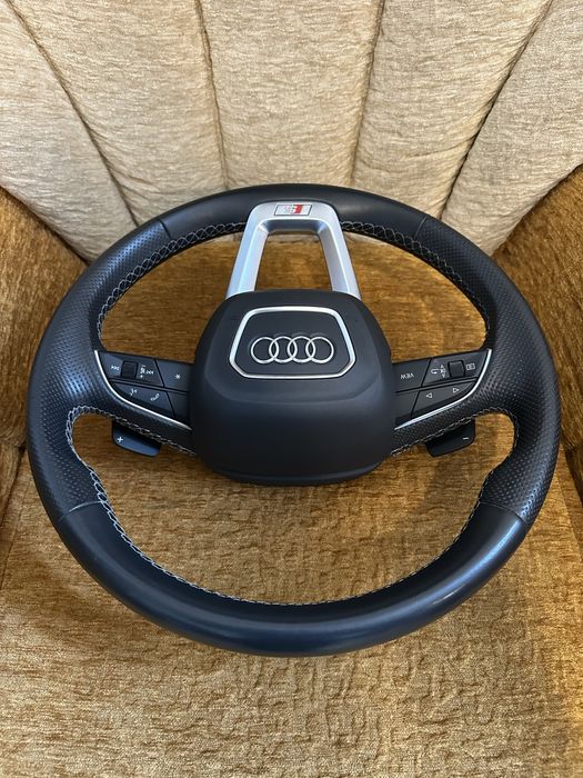 Volan + Airbag Audi Q7 4M / Q8, S Line : 4M0880201T / 4M8419091AA