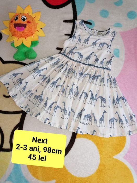 Rochie Next cu girafe mărimea 98, 2-3 ani
