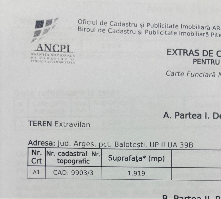 1919 mp teren extravilan -pădure- Găvana Pitești