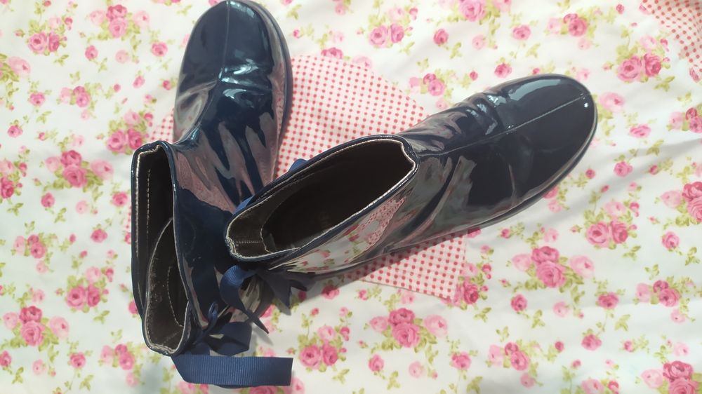 Camper N36-дамски боти, тъмносин лак