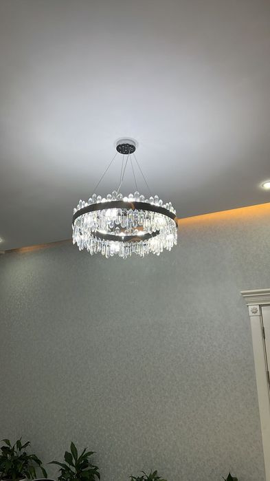 установка люстра