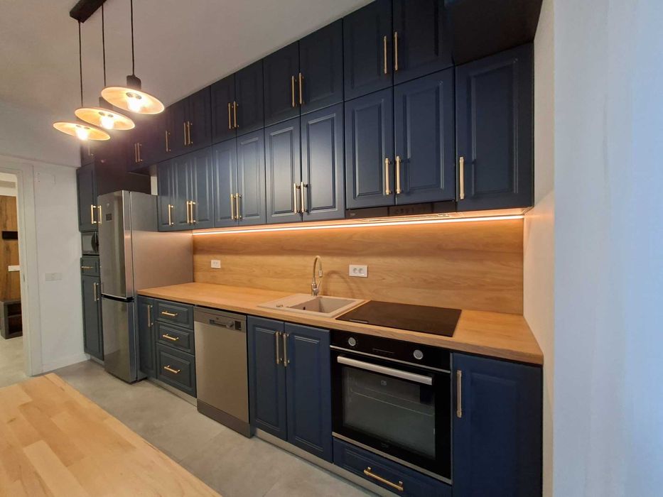 Mobila bucatarie completa 3m cu blat inclus, montaj inclus, LINMOB