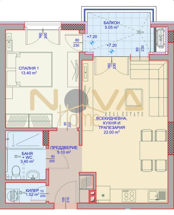 2-стаен в Варна-Аспарухово площ 63 цена 104313