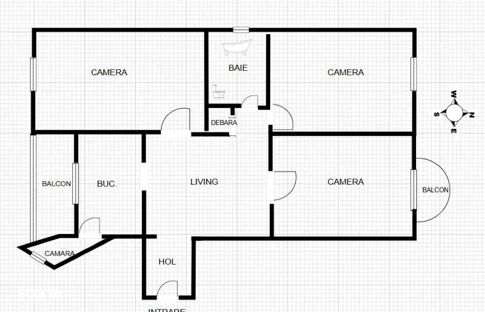 Apartament 4 camere decomandat | 76 mp | Marasti | Iulius Mall – FSE