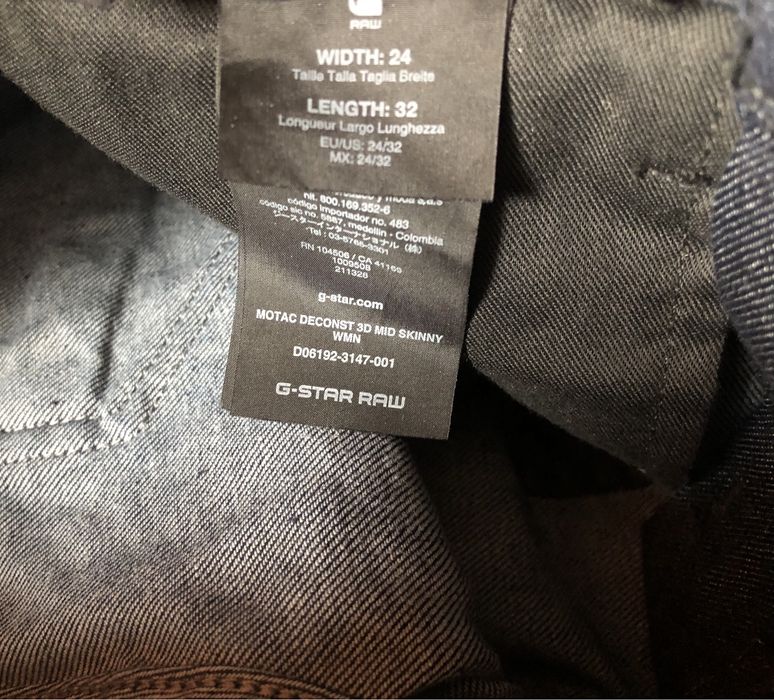 G-Star RAW Motac Deconstructed 3D Mid Skinny Jeans дамски дънки - 26