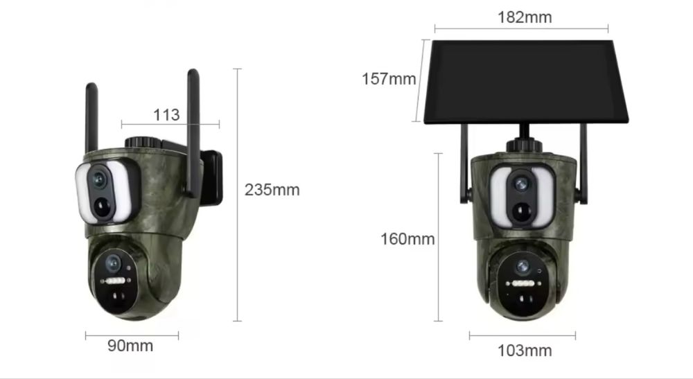 Двойна ловна камера 4G**8mp**Солар