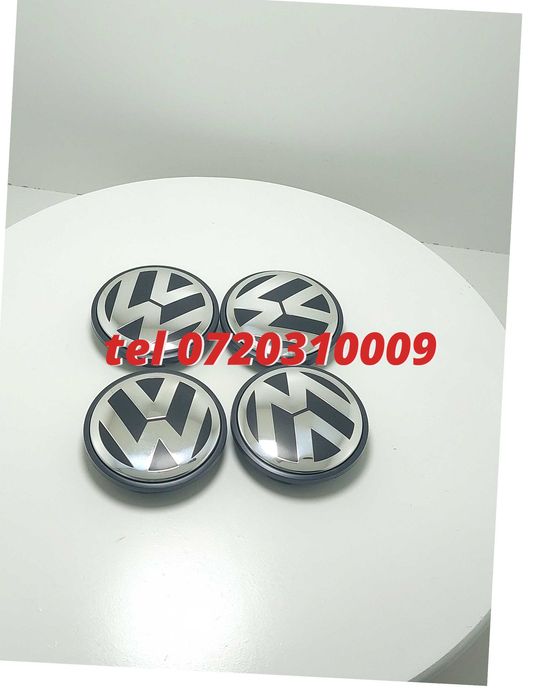 Ansamblu 4 Buc Capace Janta Aliaj Negru - Cu Argintiu VW