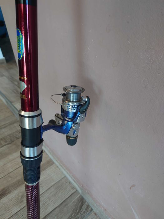 Риболовен комплект Италианска въдица Lineaeffe Carbon и макара Shimano