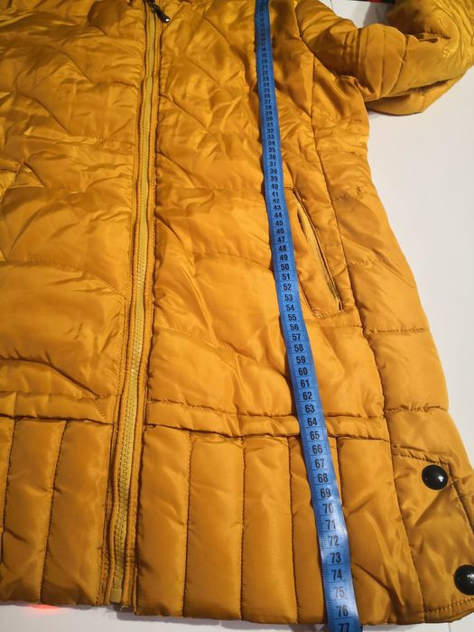 Дълго яке цвят горчица