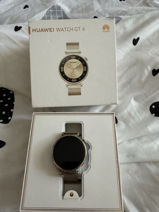 HUAWEI WATCH GT 4 41mm Light Gold, Curea Gold Milanese, Android/iOS