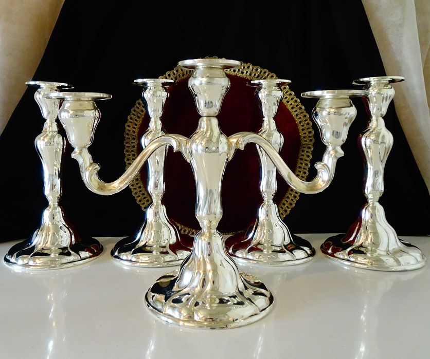 Посребрен свещник WMF,Art Nouveau.