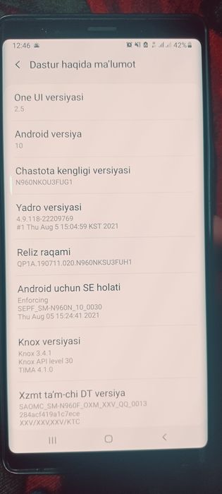 Samsung not9 128gb 6 ram
