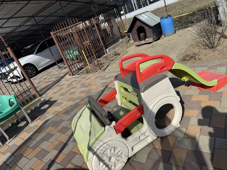 Vand tobogan cu apa - masinuta Smoby