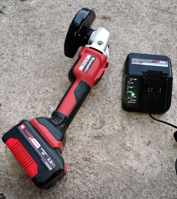 Flex EINHELL AXXIO, motor brushless, acumulator 3Ah, încărcător rapid