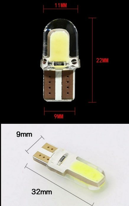 Bec auto tip LED T10 canbus, lumina alba (pozitie, plafoniera, numar e