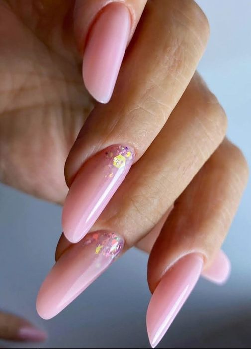 Unghii cu gel și oja semipermanenta ‼️