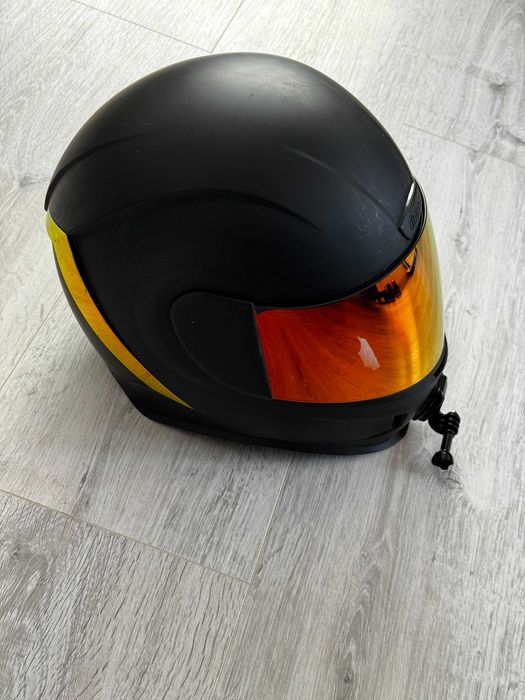 Casca Icon Airform Rubatone Negru Mat + viziera Iridium Rosu - M/L