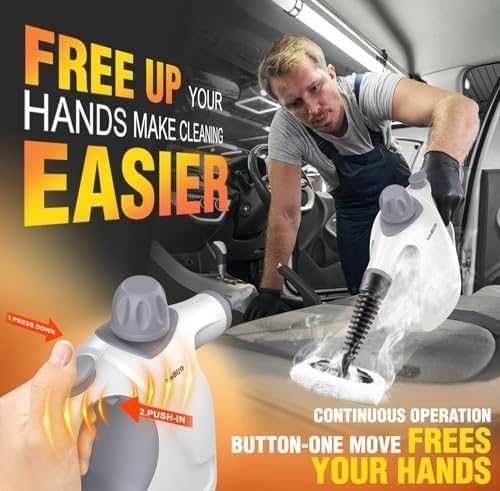 Нов ръчен Портативен парочистач 450ml 11 аксесоара кухня кола прозорци