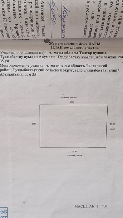 Участок в Туздыбастау 8 соток