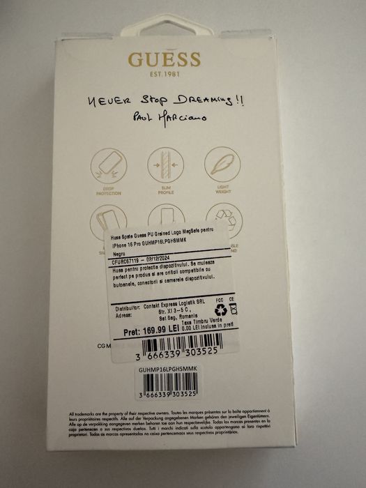 Husa protectie Guess compatibila iPhone 16 pro