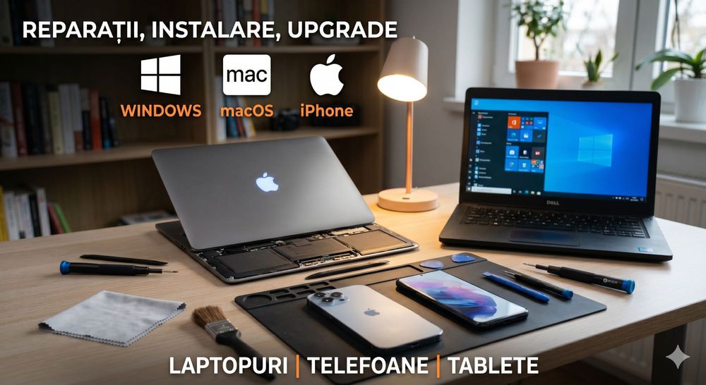 Servicii IT – Reparatii, instalare Windows / macOS si configurare telefoane