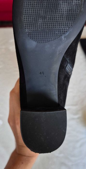 Cizme damă Alesya peste genunchi, piele naturală, negre, mărimea 40, noi în cutie