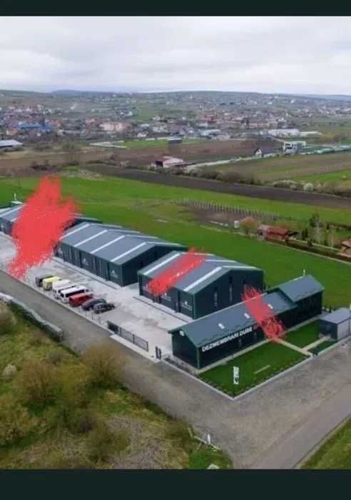 Vand hale si cladire birouri 950 mp utili