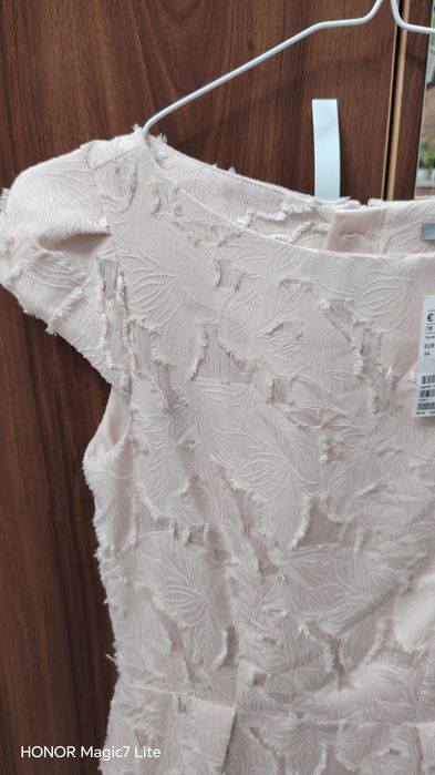Rochie scurtă roz pudrat  H&M ,mărimea XS