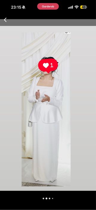 Продам белое платье  на свадьбу .