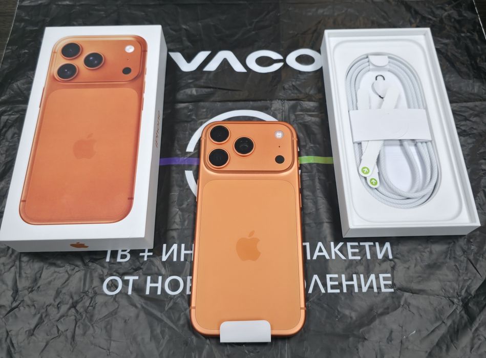 НЕАКТИВИРАН 256GB iPhone 17 Pro Vivacom Гаранция 2028г. Orange / Оранжев