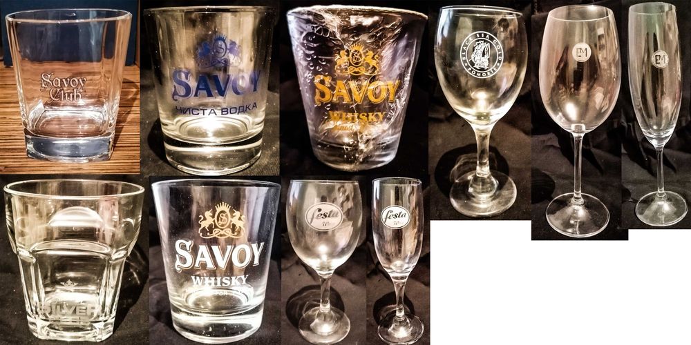 Рекламни чаши на уиски, бира, водка, джин, ликьор, безалкохолно, кафе