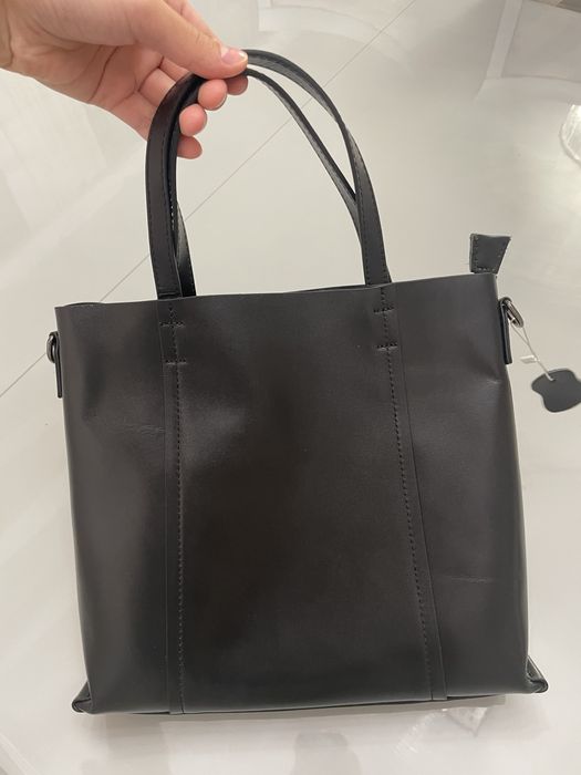 Сумка-шопер: натур. кожа